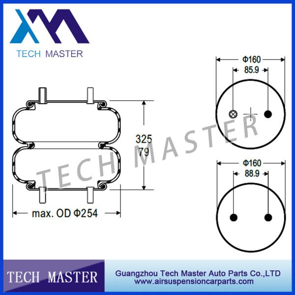 Double convoluted air spring for Air suspension spring Rubber Bellow W01-358-6392