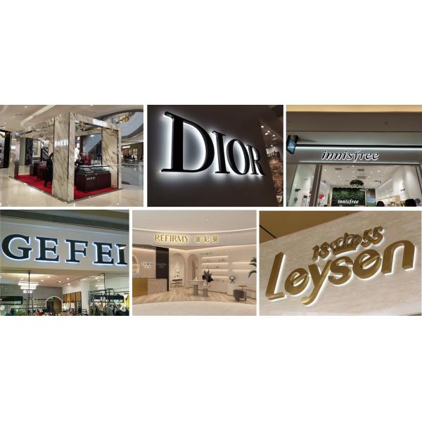 Waterproof LED Backlit Signage Acrylic Black Titanium For Logo