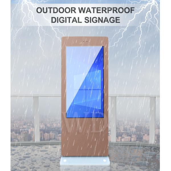 Floor Standing 49 Inch Outdoor LCD Digital Signage For Bus Station