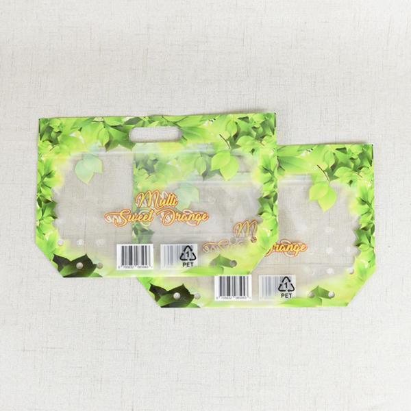 Customized Fruit OPP Packaging plastic k Pouch for grape/cherry/fruit Packing with Hanger Hole