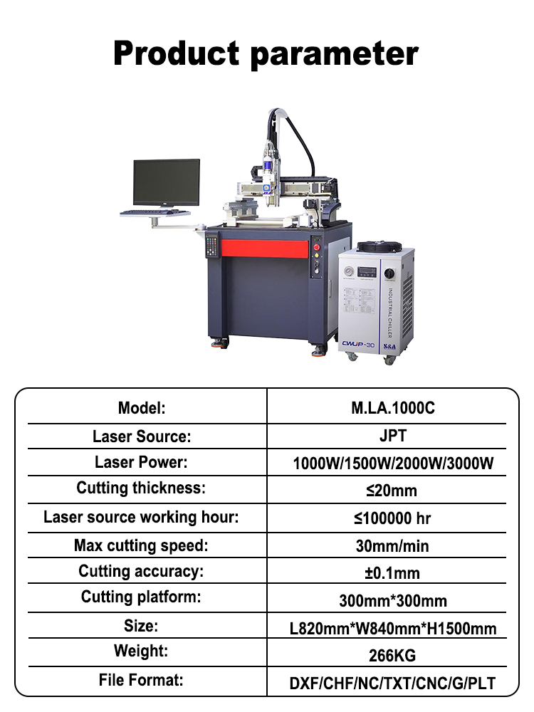 2000W Industrial Desktop Laser Cutting Machine with 20mm Max Cutting Thickness and Multi Format Support