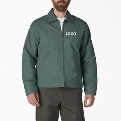 Custom Logo Bomber Jacket Men OEM Zip Up Jackets Stylish Canvas Jackets Coat For Men