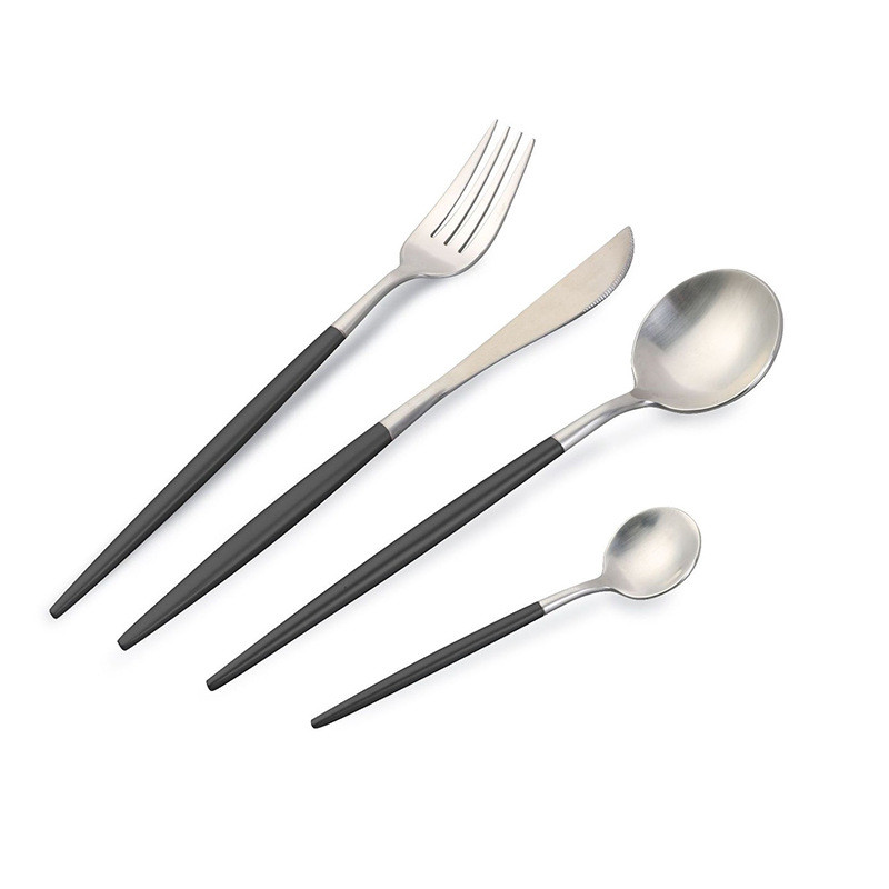 Flatware кухни 4 частей SGS устанавливает ложку 18/8 и вилку нержавеющей стали покрытые золотом