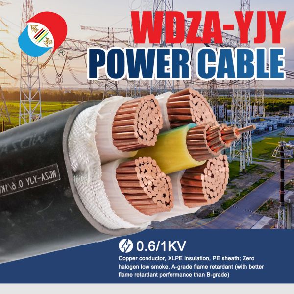 WDZA-YJY XLPE Power Cable 0.6/1KV Underground LSZH Flame Retardant