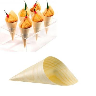 Portable Nontoxic Biodegradable Pine Wood Cone Disposable For Restaurant