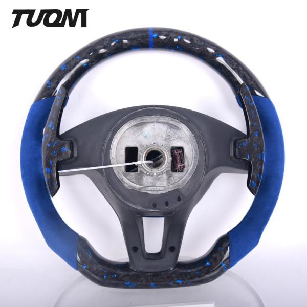 W204 Mercedes Benz Steering Wheel Forged Carbon Fiber Blue Foil Luxury Alcantara