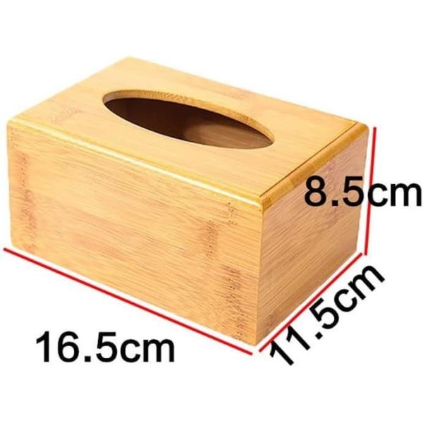 Silk-screen Printed Tissue Box Holder for Wood Storage in Tea Restaurant