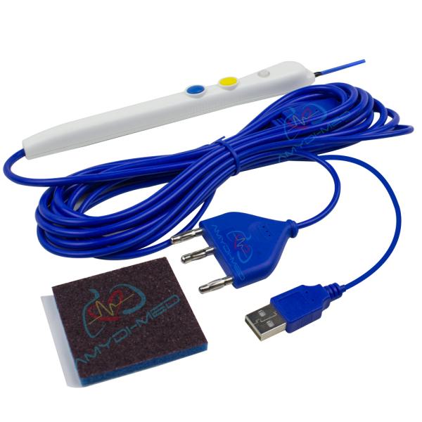 ISO 13485 Disposable Monopolar Surgical Electrode Blue PVC ESU Active Electrode
