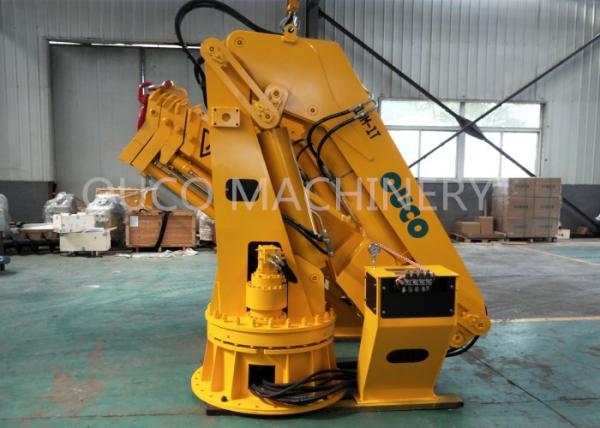 Knuckle Telescopic Boom Marine Deck Crane For Hoisting 2.2T10M