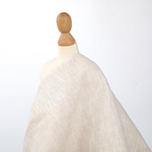 Wholesale Factory High Quality Comfortable Breathable Pure Linen Fabric Solid Color Woven for Women's Clothing Dress Plain Shirt