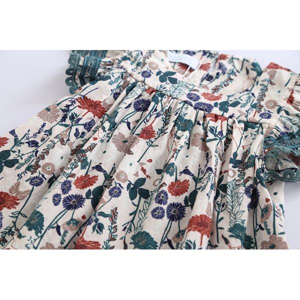 Summer Children'S Clothing Girl'S Floral Flying Sleeve Dress Baby Girl Cute Dress