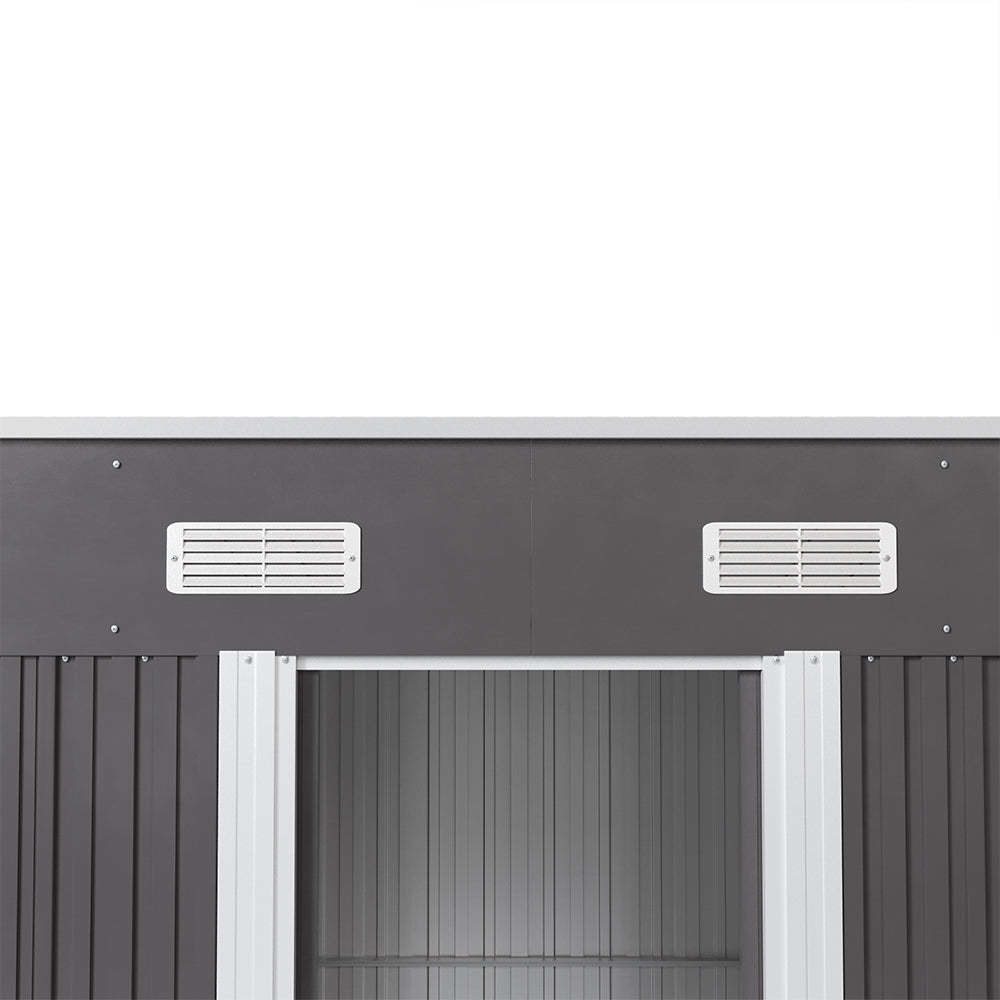 Rot Proof AJUNION 4x6ft Garden Shed Double Sliding Door Metal Storage Shed for Tools Bike