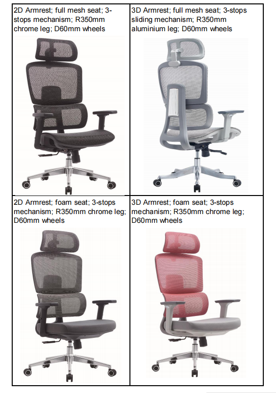Molding Foam Plastic High Back Office Mesh Swivel Chair for Secretary Staff