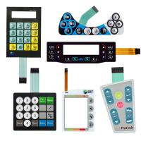 0.125mm-0.8mm Thickness Membrane Switch Overlay with Customized Design and 3M Adhesive