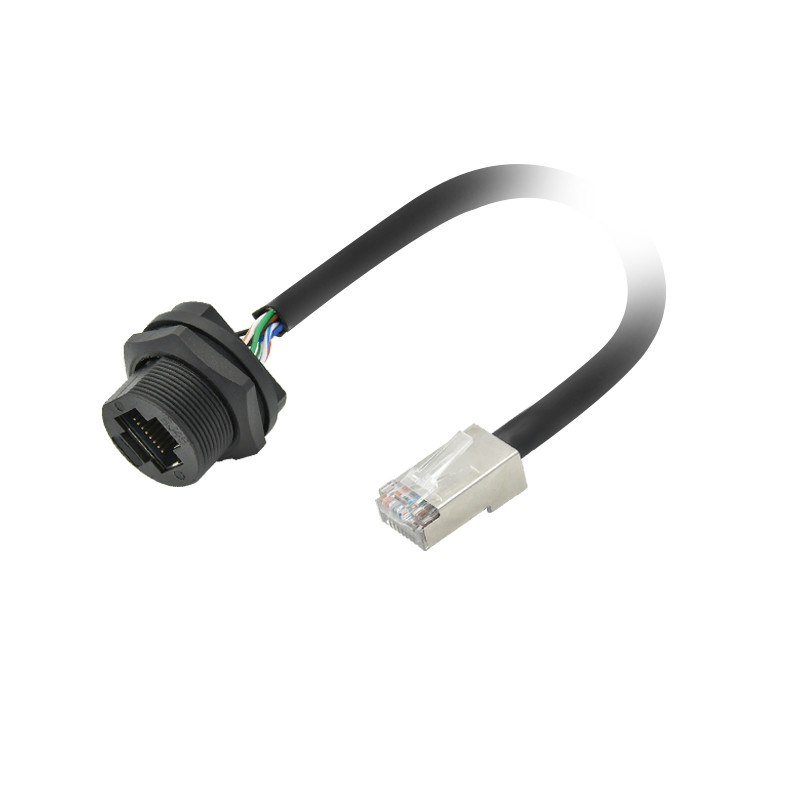 Мужчина Pin водоустойчивый Rj45 Джек сети 8 пластиковый прямой к женскому Rj45 о