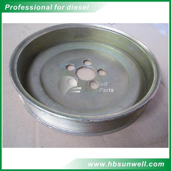 6L ISLe Diesel Engine Crankshaft / Car Belt Pulley 3943661 4940809 Aluminum Alloy