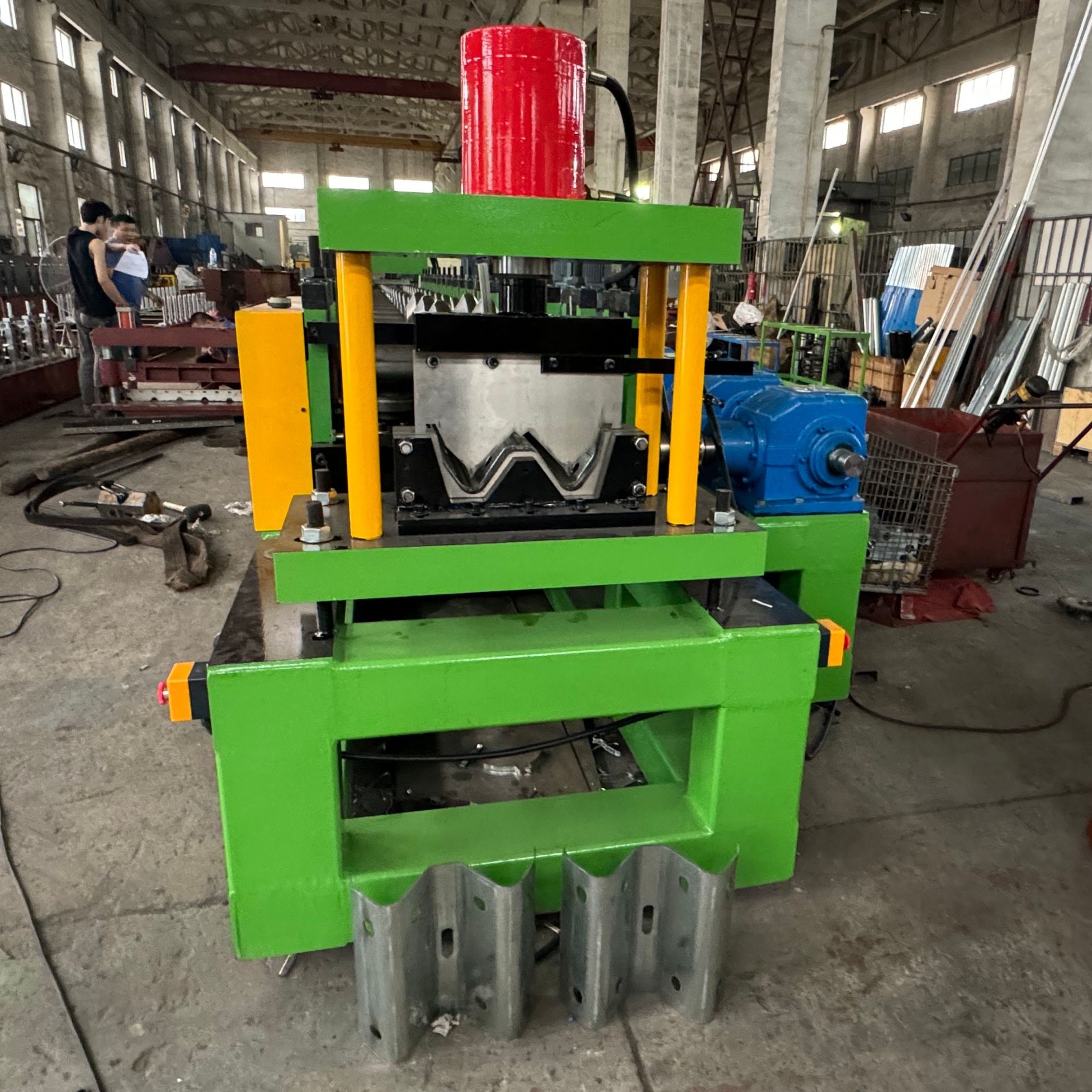 USA Galvanized Steel W-Beam Two Waves Highway Guard Rail Roll Forming Machine Highways Urban Road & Road Safety Crash Barrier
