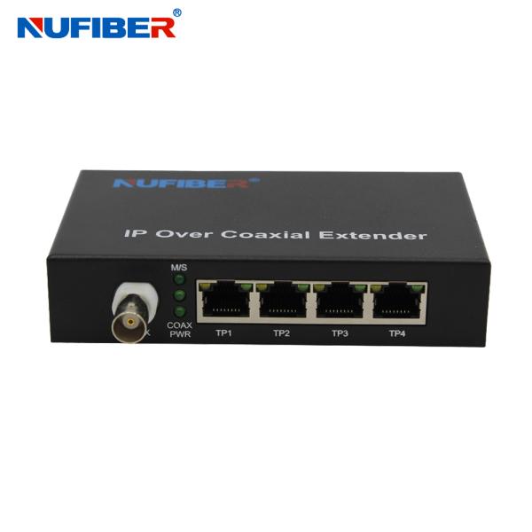 10 / 100m 4 IP Over Coaxial Extender 4 UTP To BNC Converter 2km Power Supply 12V