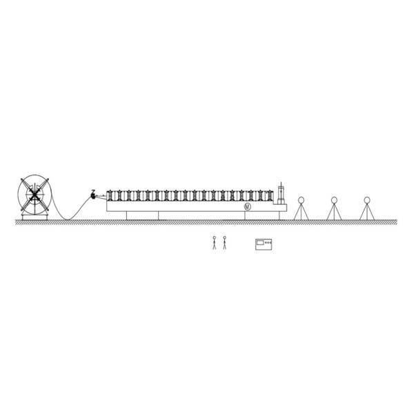 панель крыши 0.45mm формируя машину с ручным Decoiler