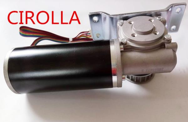 Round And Black DC Power Sliding Door Motor Light Weight And Low Noise