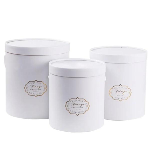 Round Floral Cylinder Boxes Custom Order Accepted for 20*15CM Flower Arrangements