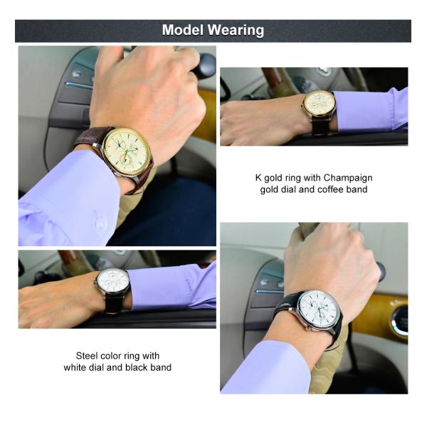 Дозоры минеральной классики автоматические, дозоры кварца случая нержавеющей стали