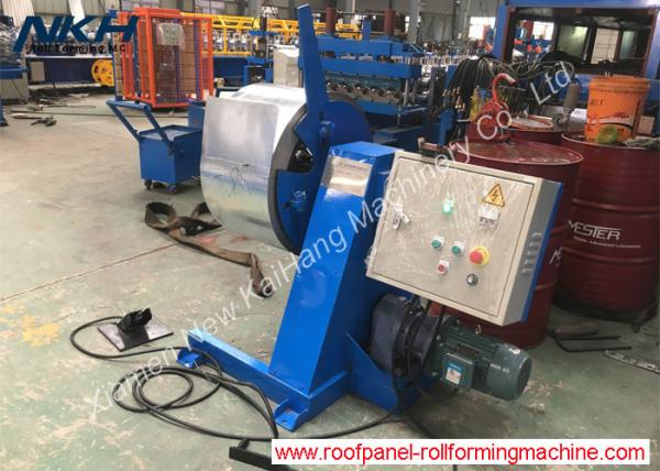 Blue Auxiliary Equipment Coiler Rack / Un Winder Twin Head 2MT With Power