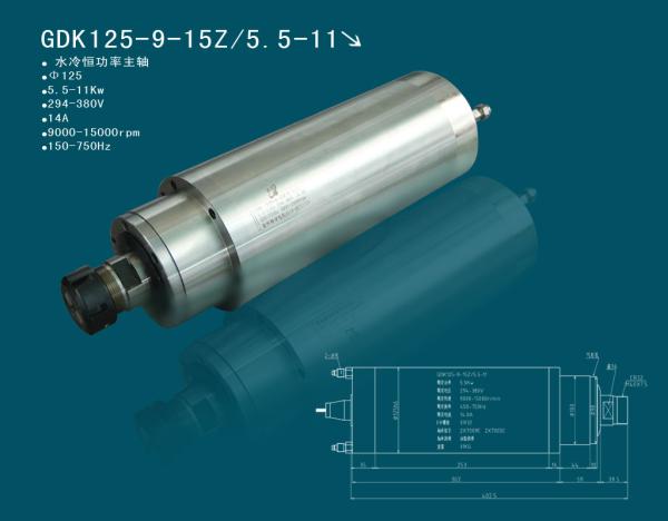 GDK spindle motor for steel aluminum cutting and engraving