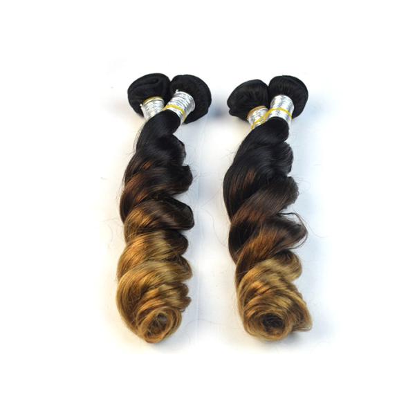 8A Grade 3 Tone Colored Human Hair Extensions 10