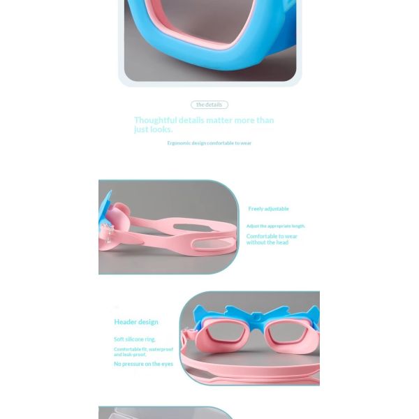 Children's Swim Goggles with Anti-Fog Lens and High-Definition Viewing in a Small Frame Design