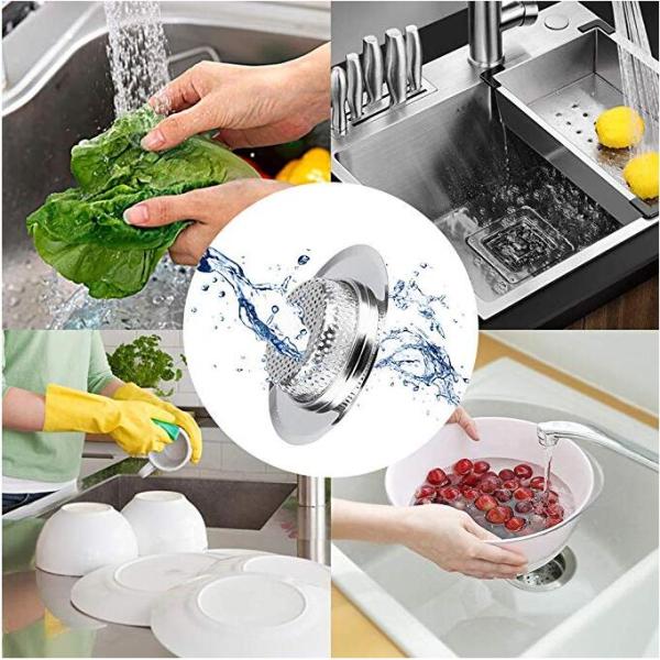 Kitchen Dish Sink Drain Bathroom Floor Drain Mop Pool Filter Stainless Steel