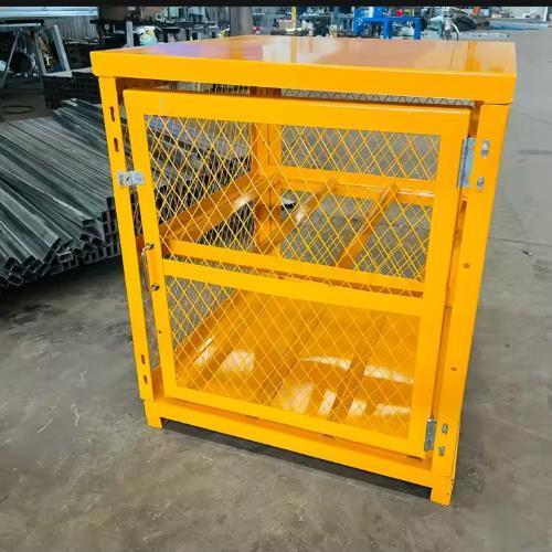 Storage Mesh Gas Bottle Cage Yellow Blue Steel Stackable Propane Tank Cage