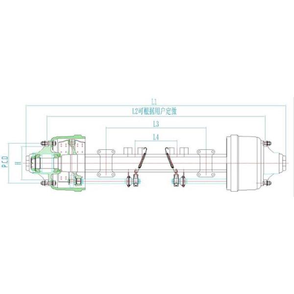 Цапфы трейлера обязанности света 10.5t американца 357kg 1840mm собрания