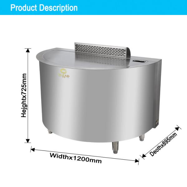 Stainless Steel Japanese Teppanyaki Gas Arc Griddle for Hotels
