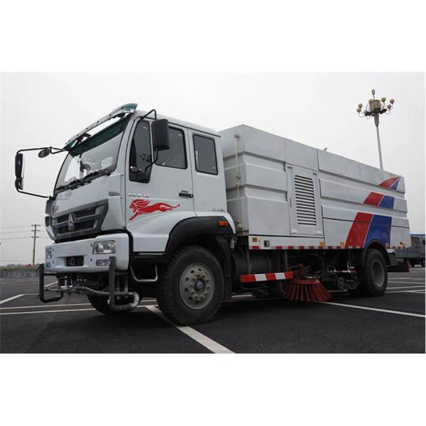 Уилеры дороги 35t 6 вакуума тележки дворника HOWO 10m3