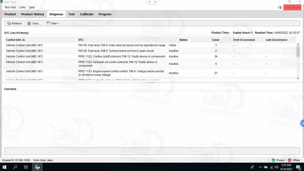 VOCOM 2 88894000 Усовершенствованный диагностический инструмент экскаватора для грузовиков Mack и тяжелых грузовых автомобилей