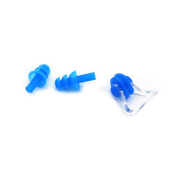 Customized Logo High Density Silicone Ear Plugs And Nose Clip Waterproof