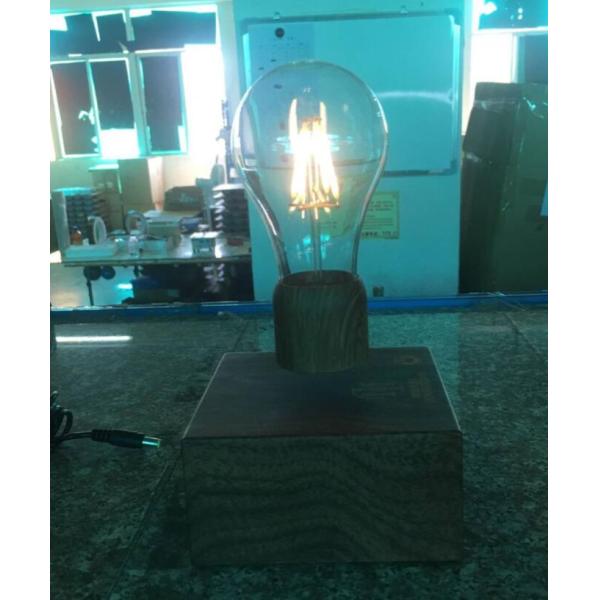 wooden base wireless recharging magnetic floating levitation lamp light bulb