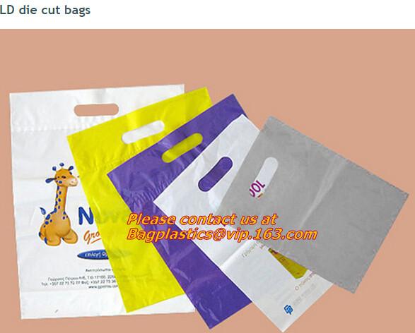 Soft loop handle 100% biodegradable plastic bags plastic bag biodegradable, COMPOSTABLE