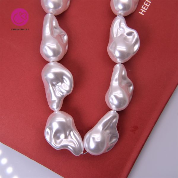 Hot Sale 14-20mm White Color Natural Baroque Freshwater Loose Pearls Beads for Jewelry Making