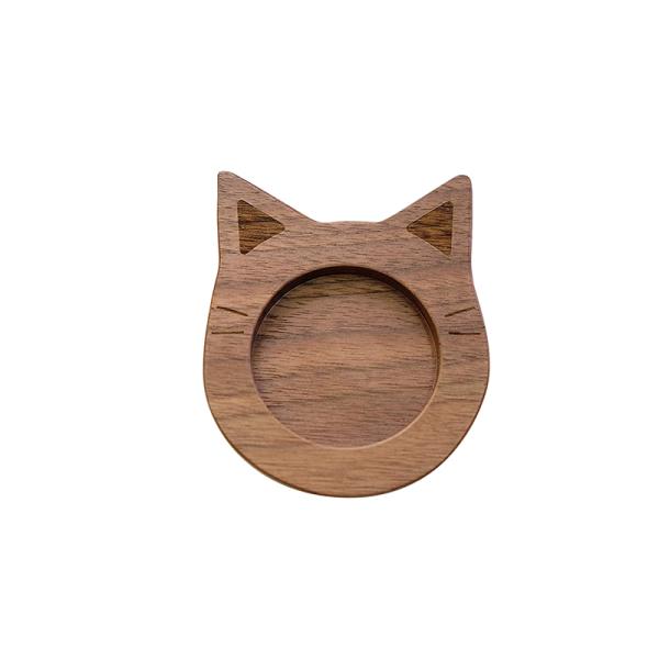 American Style Cat Shape Wooden Coaster Customized Logo Cute Animal Coasters