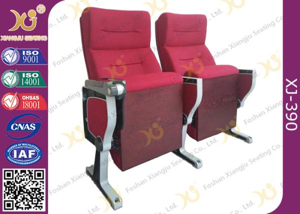 Aluminum Alloy Floor Length End Panel Design Auditorium Chairs With ABS Table