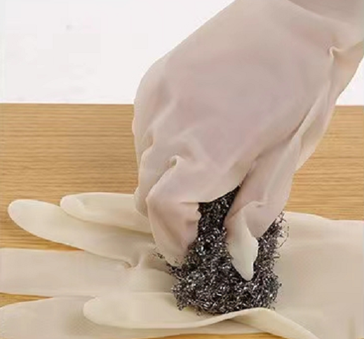 White Nitrile Gloves Dishwashing Unflock Lining 13 Inches Restaurant Nitrile Gloves