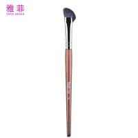 Touche vers le haut 16 Blush en forme de demi-ventilateur en angle sous les yeux Maquillage du nez Brosse poignée en bois Cheveux de chèvre obliques