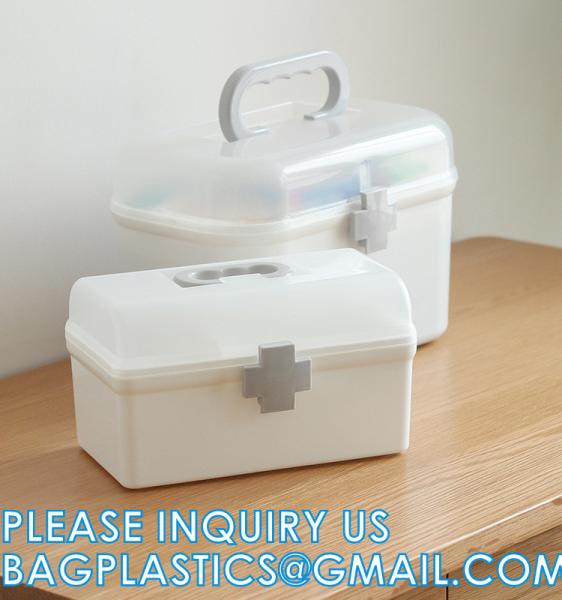 First Aid Kit Storage Containers Medicine Box Organizer, Cabinet, Medicine Supplies Bin, Emergency Tool Set
