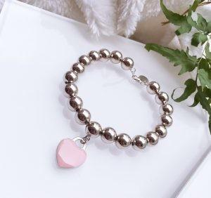 Adjustable Plain S925 Stretch Sterling Silver Beaded Bracelet Lightweight