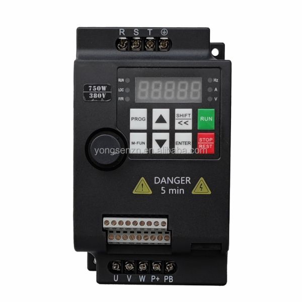Mini Economic 220V 0.75KW VFD with Vector Control AC Drive for Small-Scale Automation Machinery Pump Compressor