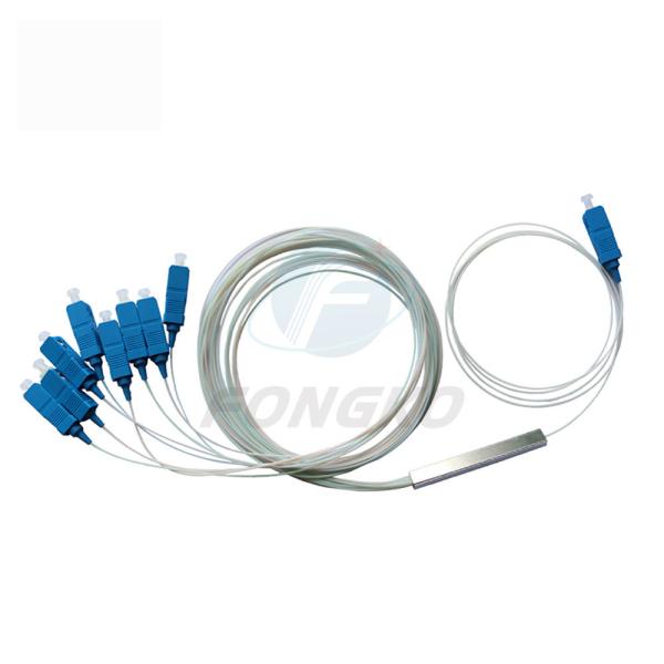 1x8 1 1*32 1*64 FTTH PLC Steel Tube Splitter SC UPC 0.9mm Fiber Optic PLC Splitter