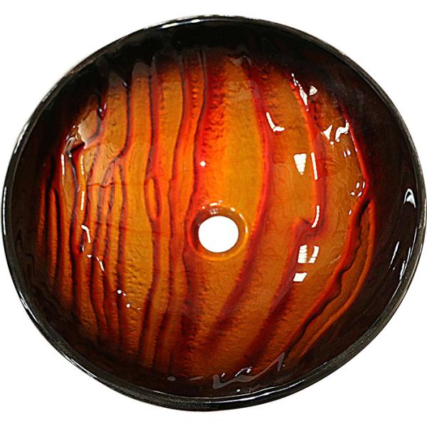 glass round vanity top bathroom sink TY-027 420*420*145*12MM