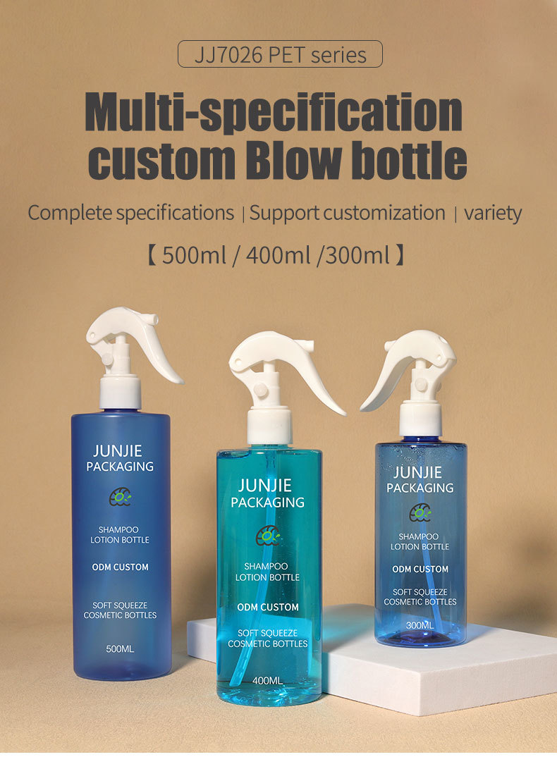 Wholesale Custom Recycled PET Plastic Spray Bottles Pump Sprayer Cap 300ml 500ml Capacity Fine Mist Screen Printing